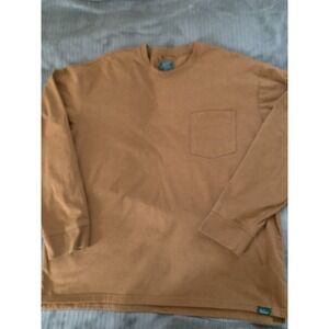Woolrich Men's‎ Brown XL Long Sleeve Pocket Tee 60% Cotton 40% Polyester